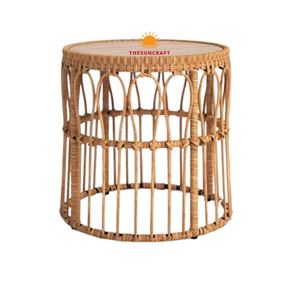 New Arrival Wholesale Small Nordic Modern Household Extendable Rattan Furniture Eco-Friendly Vietnam <b>Round</b> Coffee <b>Table</b> - Product Image 5