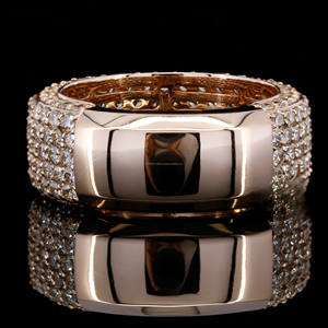 Anillos de Diamantes Moissanite VVS con Certificado IGI, Chapados en Oro Rosa, Estilo Hip Hop, Anillos Finos de Diamantes de Calidad VVS para Unisex - Product Image 4