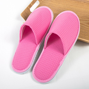 Pantuflas Desechables Tipo Waffle Disponibles en Varios Colores para <span class=keywords><strong>Hoteles</strong></span> de 5 Estrellas, Pantuflas de Interior para Hombre y Mujer, Pantuflas Económicas para SPA - Product Image 5