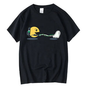 T-shirt décontracté d'été pour hommes, de haute qualité, 100% coton, imprimé avec un design amusant, col rond ample, t-shirt à manches courtes pour hommes, hauts pour hommes - Product Image 1