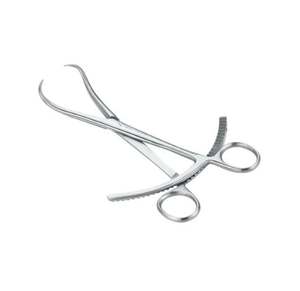 Pinza de trasplante Klintmalm pequeña de 65 mm con mandíbula curva y vástago recto, instrumento quirúrgico manual para procedimientos hepatológicos, certificación CE, clase [insertar clase, si se refiere a una clase específica, de lo contrario dejar en blanco]. - Product Image 1