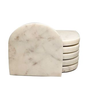 Premium Marble <b>Coaster</b> Set – Elegant <b>Drink</b> <b>Coasters</b> for Home Natural Marble <b>Coasters</b> – Luxury Table Protection Set - Product Image 2