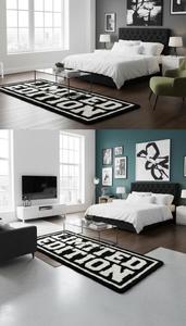 Alfombras de Lana con Diseño Geométrico para Sala de Estar, Dormitorio, Baño y Cocina, Antideslizantes, Hechas a Mano - Product Image 4