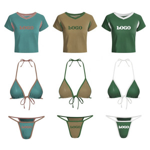Conjunto de Bikini Personalizado de Secado Rápido y Transpirable para Mujer, Traje de Baño 2026, Bikini para Playa - Product Image 1