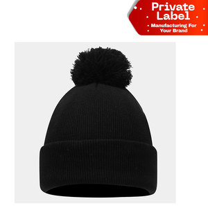 Gorro de Punto Ultra Suave con Pompón, Gorro Cálido Informal para Uso Diario, Gorro de Invierno con Pompón y Patrón Jacquard - Product Image 1