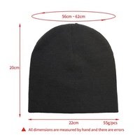 Gorros de invierno de lana 100% personalizados con bordado 3D Gorros de punto cortos Patrones de camuflaje de puntos Bordado de logotipo personalizado clásico
