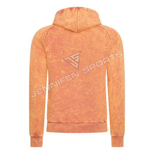 Luxury <b>Orange</b> Tie-Dye <b>Men's</b> <b>Hoodies</b> Cotton Classic Casual Pullover Striped Hoodie Coat Heavyweight Hoodie - Product Image 3