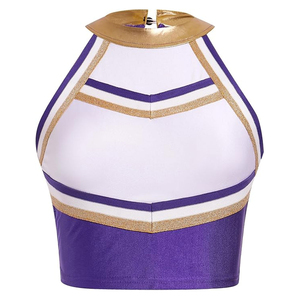 Uniformes de Porristas con Logotipo Personalizado, Conjunto Blanco sin Mangas de Poliéster, Nuevo Estilo, Práctica Escolar, Servicio OEM - Product Image 5