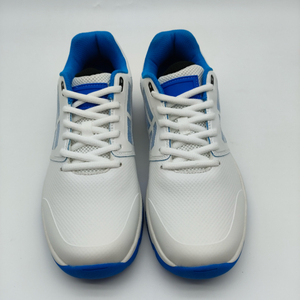 Chaussures de cricket respirantes pour hommes, blanches et bleues, tige synthétique, semelle en caoutchouc antidérapante - Product Image 1