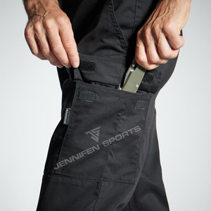 New Tactical Cargo Men Outdoor 100% Cotton Canvas Fabric <b>Elastic</b> Hiking Hunting <b>Trousers</b> Casual Multi Pocket Pants Male <b>Work</b> - Product Image 3