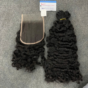Cheveux humains bouclés birmans, couleur naturelle |   Fournisseur en gros de mèches de cheveux humains 100% naturels - Product Image 3