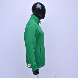 Sweat-shirt vert demi-zip pour homme, coupe classique, couleur unie, col montant, décontracté, en coton tricoté, idéal pour l'automne – Meilleures ventes - Product Image 3