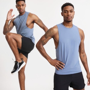 เสื้อกล้ามออกกำลังกายผู้ชายขายส่ง เสื้อผ้ากีฬา โพลีเอสเตอร์ 86% สแปนเด็กซ์ 14% เสื้อกล้ามออกกำลังกายฟิตเนสเพาะกาย - Product Image 1