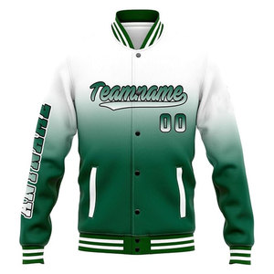 Blouson universitaire personnalisé à dégradé de couleurs pour hommes et jeunes – Veste de sport personnalisée avec nom et initiales – Design classique style universitaire - Product Image 1