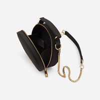 Sac bandoulière vintage personnalisé pour femme, style anglais, en cuir organique écologique, avec fermeture éclair et chaîne