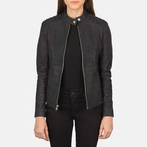 Regular Fit Comfortable Women <b>Winter</b> <b>Leather</b> <b>Jackets</b> Zipper Stand Collar Women Windproof <b>Jackets</b> - Product Image 1