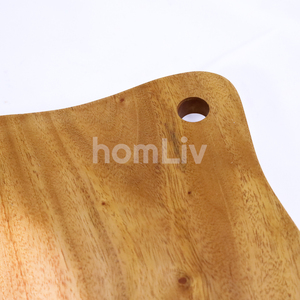 Planche à découper décorative artisanale en bois d'acajou naturel léger et durable, planche à charcuterie en bois massif de forme organique - Product Image 3