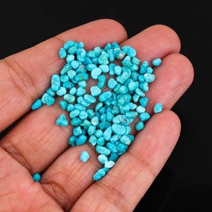 50 Piezas de Turquesa Azul India Natural de Alta Calidad, en Bruto, de 6-8 mm, Piedras Preciosas para Joyería - Product Image 4