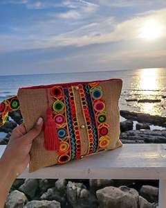 El Mejor Producto del Mercado Indio: Bolsos de Playa de Yute Natural y Lona con Malla, Personalizados y de Moda, al Mejor Precio - Product Image 2