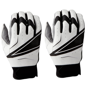 Sports Wear Men's Full Finger Breathable Baseball Batting Gloves with Custom Printed Design <b>Nylon</b> Material <b>Hook</b> & Loop Closure - Product Image 3