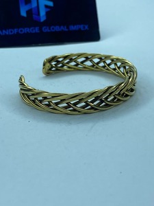 Bulk Premium Handcrafted Gold Plated <b>Copper</b> Brass Cuff <b>Bracelet</b> Vintage Style Unisex Wedding Adjustable Open Bangle - Product Image 6