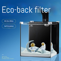 Aquarium tout-en-un avec filtration arrière, pas besoin de filtre supplémentaire, petit aquarium d'intérieur pour bureau, habitat pour poissons