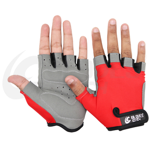 Red Grey <b>Half</b> Finger Anti <b>Slip</b> Gel Outdoor Cross Wrap Gym Gloves Adjustable Wrist Strap Breathable Lightweight Unisex 2026 - Product Image 1