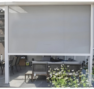 Stores enrouleurs d'<span class=keywords><strong>extérieur</strong></span> Foshan, coupe-vent, en fibre de verre, <span class=keywords><strong>pour</strong></span> jardin étroit, <span class=keywords><strong>véranda</strong></span> - Product Image 2