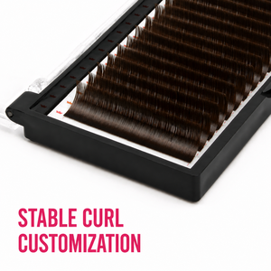 Charmlash - Extensiones de Pestañas Personalizadas al por Mayor, Extensiones de Pestañas Marrones de 16 mm, Extensiones de Pestañas a Granel, Color Marrón Claro, Más Vendidas - Product Image 1