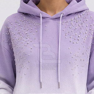 Prix raisonnable, service OEM, sweats à capuche en strass pour femmes, style unique, respirants, sweats à capuche en strass pour femmes - Product Image 6