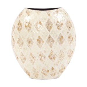 Jarrón Decorativo de Concha Natural con Acabado de Madreperla para una Decoración Elegante de Mesa y del Hogar - Product Image 2