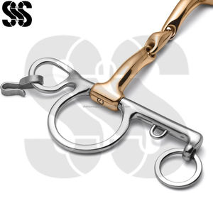 Bocado de Acero Inoxidable para Caballo, Bocado de Pelham con Cadena de Control de Doble Acción, Distribución de Presión Uniforme para Equinos - Product Image 4