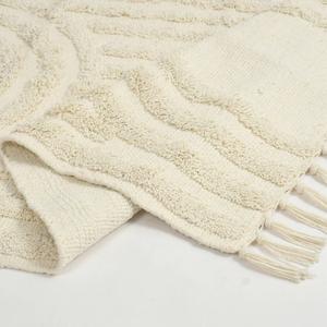 Alfombra Kilim de Lana Anudada, Tejida a Mano, Color Beige, Diseño Geométrico Abstracto, Pelo Cortado |   Alfombra Moderna de Tamaño Personalizado |   Alfombra de Tejido Plano - Product Image 1