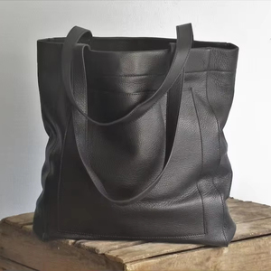 Sac fourre-tout en cuir de vachette grande capacité pour femme, sac à bandoulière portable, LTB-0264 - Product Image 1