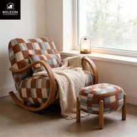 Fauteuil à bascule design, style vintage, pour appartement, maison d'hôtes, salon, balcon, fauteuil de détente individuel
