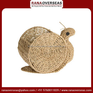Water Hyacinth Snail Shaped <b>Basket</b> Durable & Cute Organizer for Pet <b>Toys</b> & Accessories Available In Assorted Designs And Sizes - Product Image 6