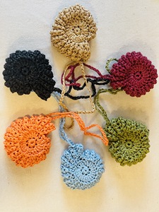 Set de Accesorios de Ganchillo para Bolsos, Diseño de Rafia, Amigurumi Marino, Colores Variados, Forma de Almohada, Impermeable, Plegable, de Algodón, Navideño - Product Image 4