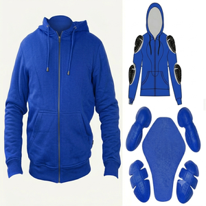 2026 Mens Kevlar Motorcycle Hoodie Heated Winter Riding <b>Jacket</b> Cotton Plaid Fleece OEM Wholesale Protective Gear - Product Image 4