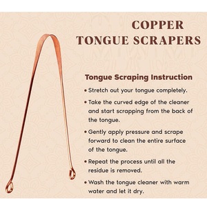 Nettoyeur de langue en cuivre pour hommes et femmes, pour une haleine fraîche et l'élimination des bactéries, amélioration du goût et de l'hygiène buccale, facile à utiliser - Product Image 4