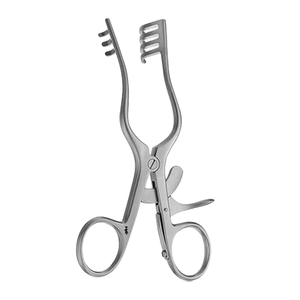 Retractor Mollison Autoestático Curvo de 2-2 Dientes para Niños, 133 mm de Largo, Juego de Instrumentos Quirúrgicos de Acero Inoxidable, Certificado CE - Product Image 1