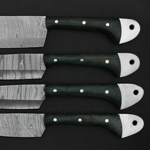 A&M ENTERPRISES Handmade Damascus Steel Chef <b>Knife</b> <b>Set</b> High-Polish Finish Eco-Friendly Black Wood Handles-Professional <b>Knives</b> - Product Image 3
