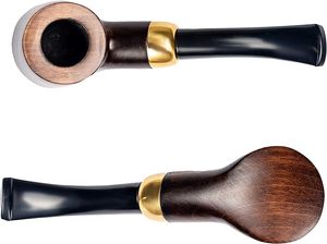 Tobacco Pipe, Classic Cherrywood Shape, Fits 9mm Filter, Comes with Pouch, <b>Boxed</b> (Brown) altamash craft - Product Image 3