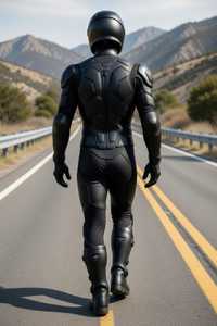 Men Full Black Motorcycle Racing Suit <b>One</b> Piece <b>Waterproof</b> Riding Gear <b>All</b> Seasons Adult Motorbike Protective Wear - Product Image 2