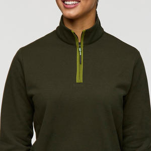 Suéter de punto con cuello alto y media cremallera con logotipo bordado personalizado, suéter personalizado de otoño invierno, jersey unisex. - Product Image 6