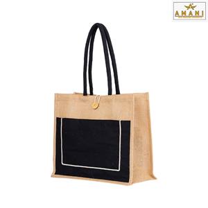 Bolsa de Yute Ecológica y Duradera, Bolsa de Compras Reutilizable Natural para Regalos y Eventos - Product Image 2