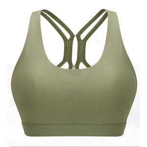 Soutien-gorge de sport respirant à maintien élevé avec impression de logo personnalisé, position du logo sur le devant, fabriqué au Pakistan, en Spandex/Nylon, pour le yoga féminin - Product Image 2