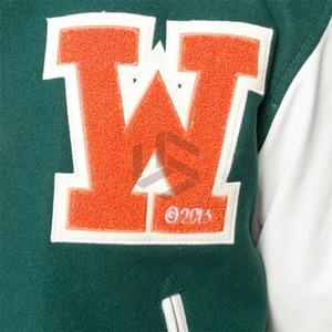 High Quality Custom Letterman <b>Jacket</b> Wool Body <b>Leather</b> Sleeves with Chenille Embroidery XL Size Varsity <b>Jackets</b> for <b>Winter</b> - Product Image 4
