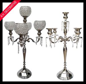 Candelabros 5 velas con globo de cristal integrado en taza T-Light diseño elegante decoración del jardín del hogar candelabros hechos a mano para la venta - Product Image 2