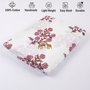 Grossiste Tissu doux imprimé à la main en coton à motifs floraux roses et légers pour vêtements et vêtements - Product Image 6
