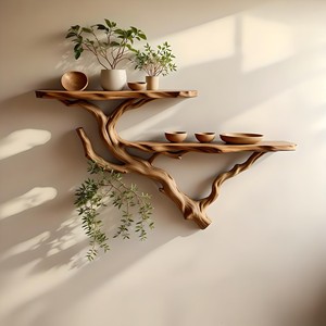 Handcrafted Driftwood <b>Wall</b> Shelf - Rustic Wooden <b>Wall</b> <b>Decor</b> - Wholesale - Product Image 3